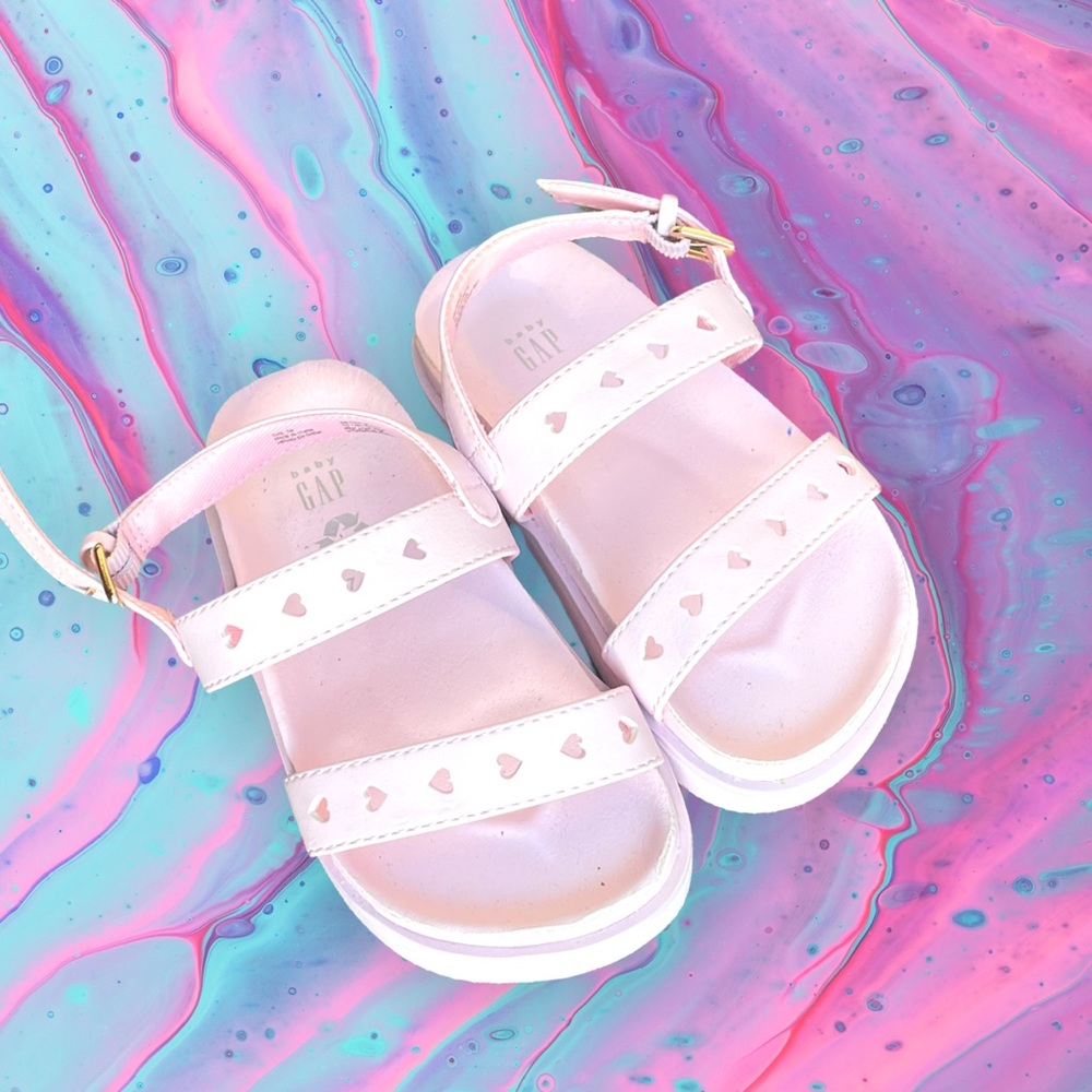 GAP Kids Pink Heart Sandals